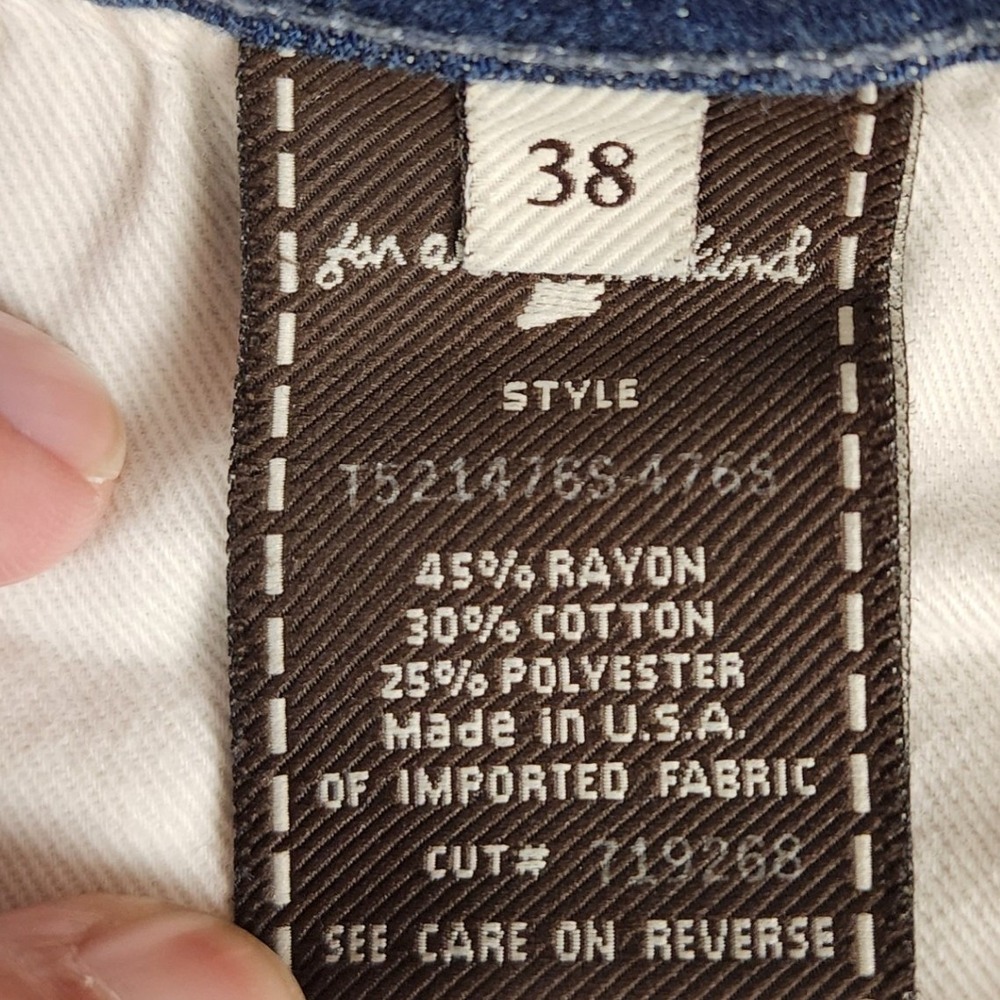 7 For All Mankind Relaxed Fit Jeans Mens 38 Blue Medium Wash T521476S-476S USA - Picture 10 of 11